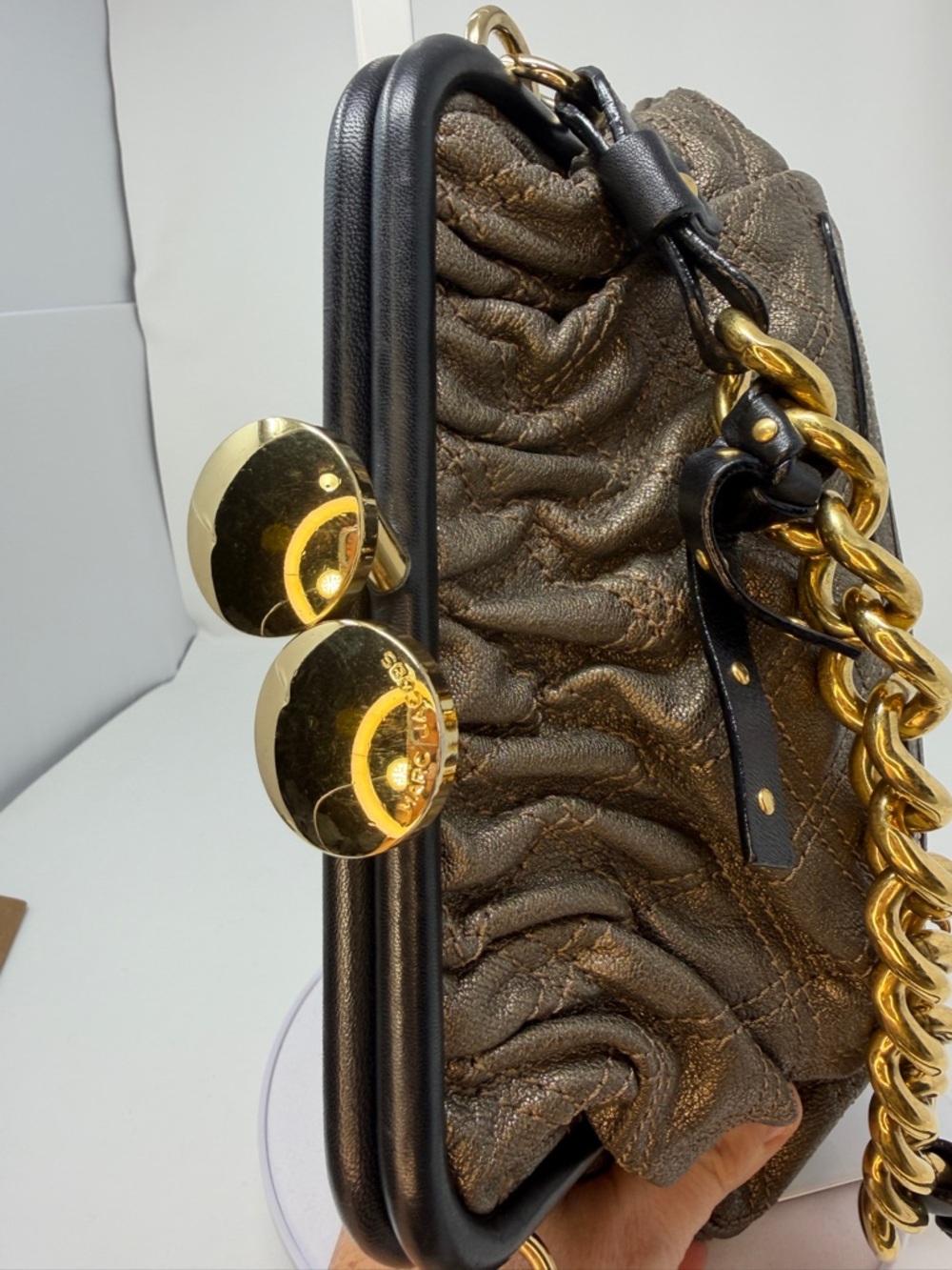 Marc Jacobs Vintage 2010 Archive Metallic Bronze Little Stam Bag - Picture 11 of 17